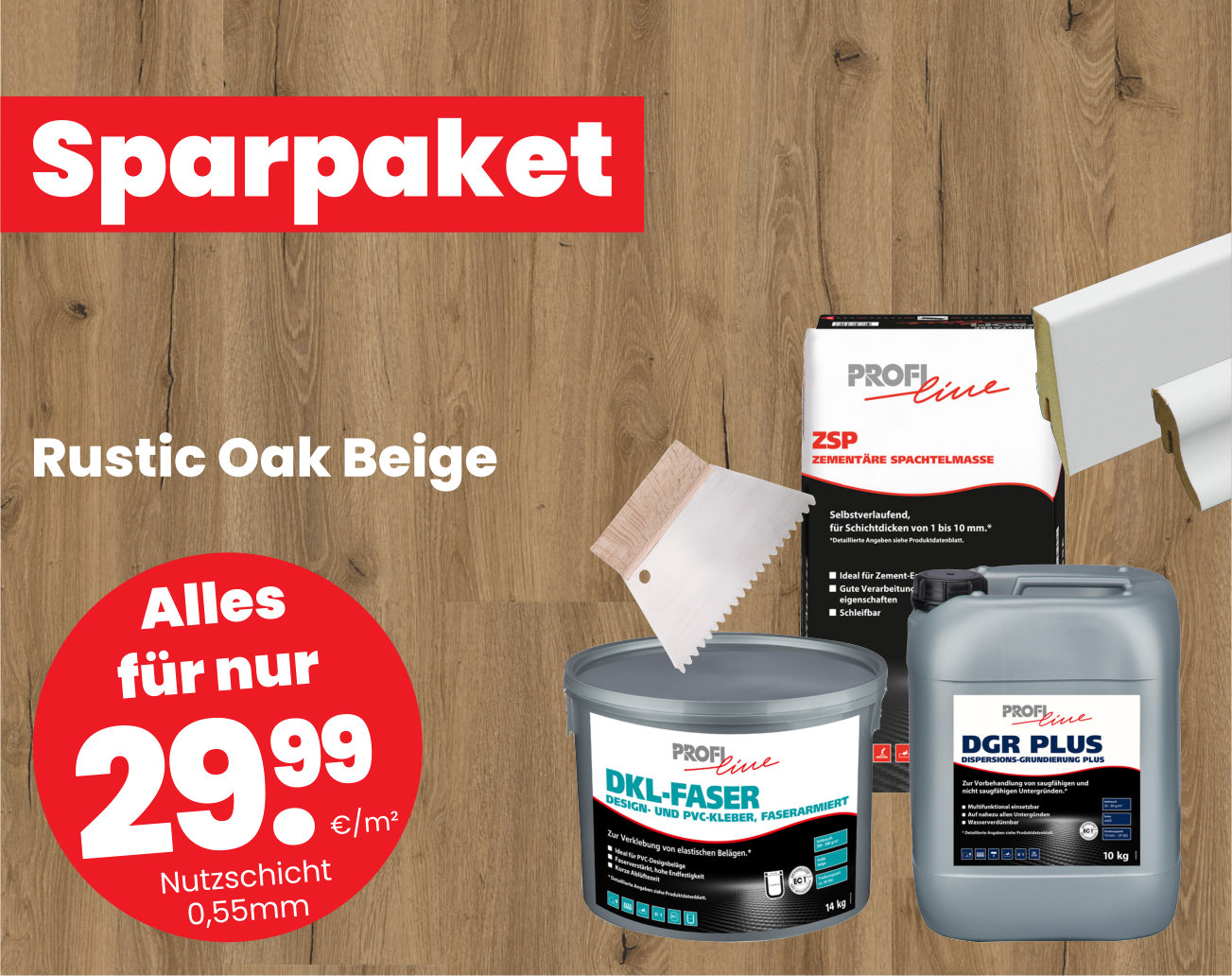 Sparpaket Rustic Oak Beige