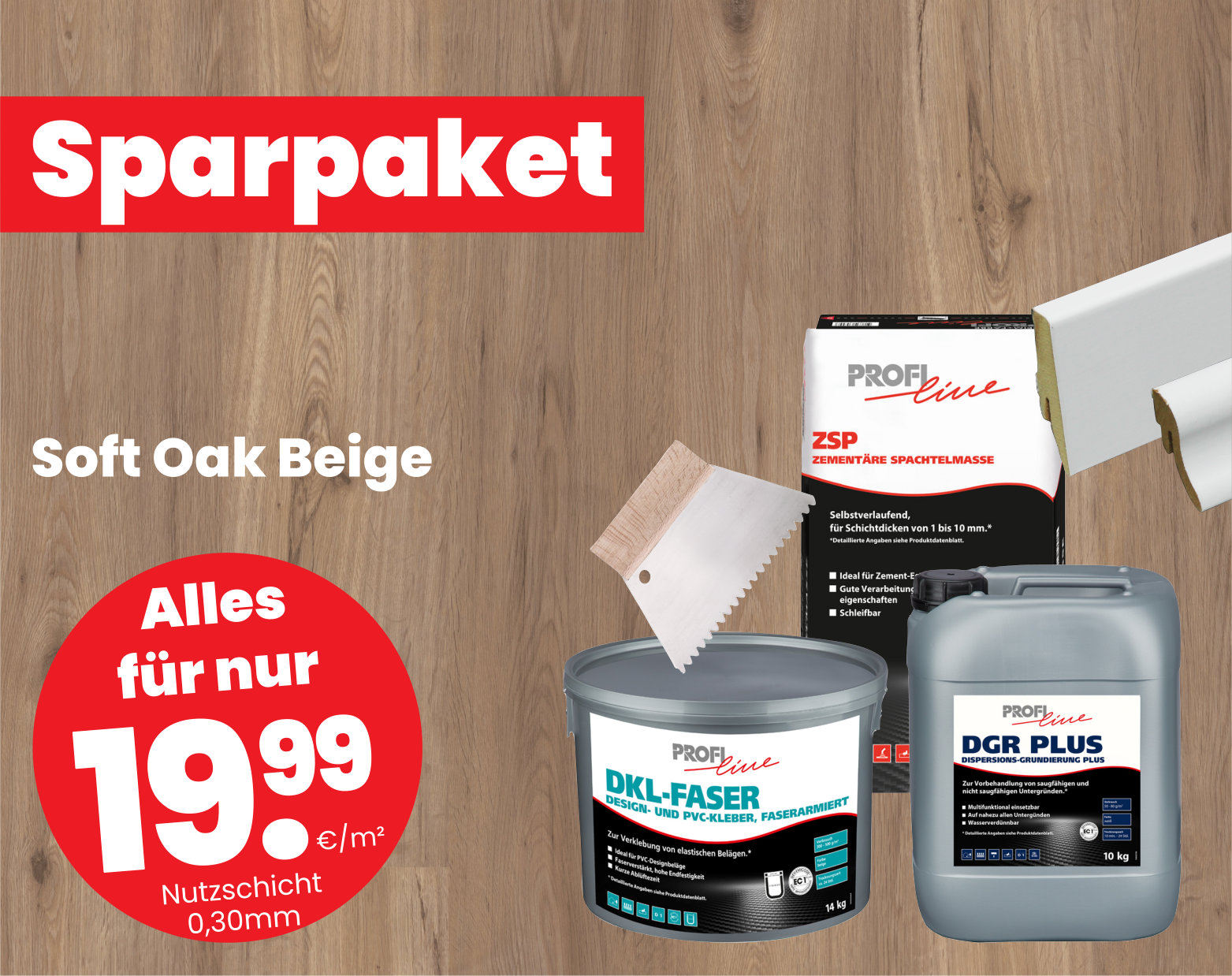 Sparpaket Soft Oak Beige neu
