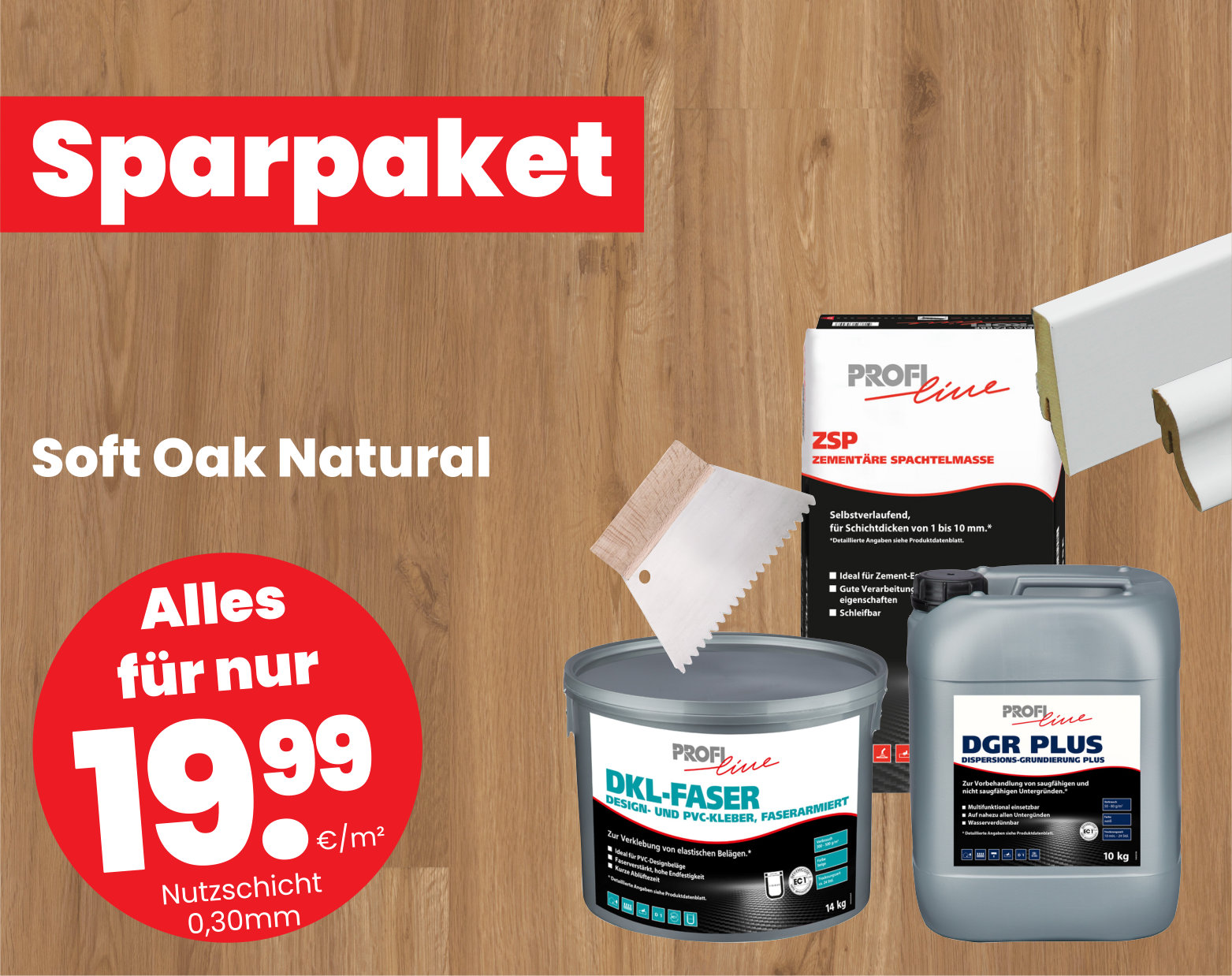 Sparpaket Soft Oak Natural neu