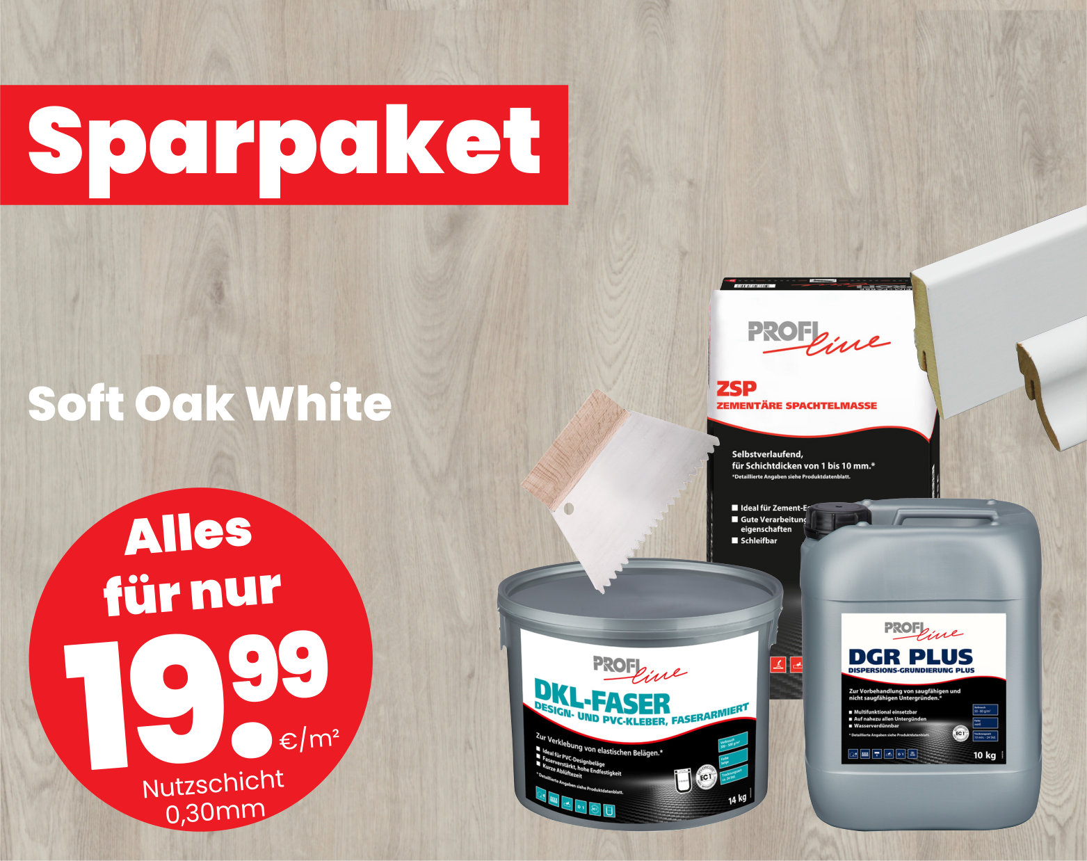 Sparpaket Soft Oak White neu