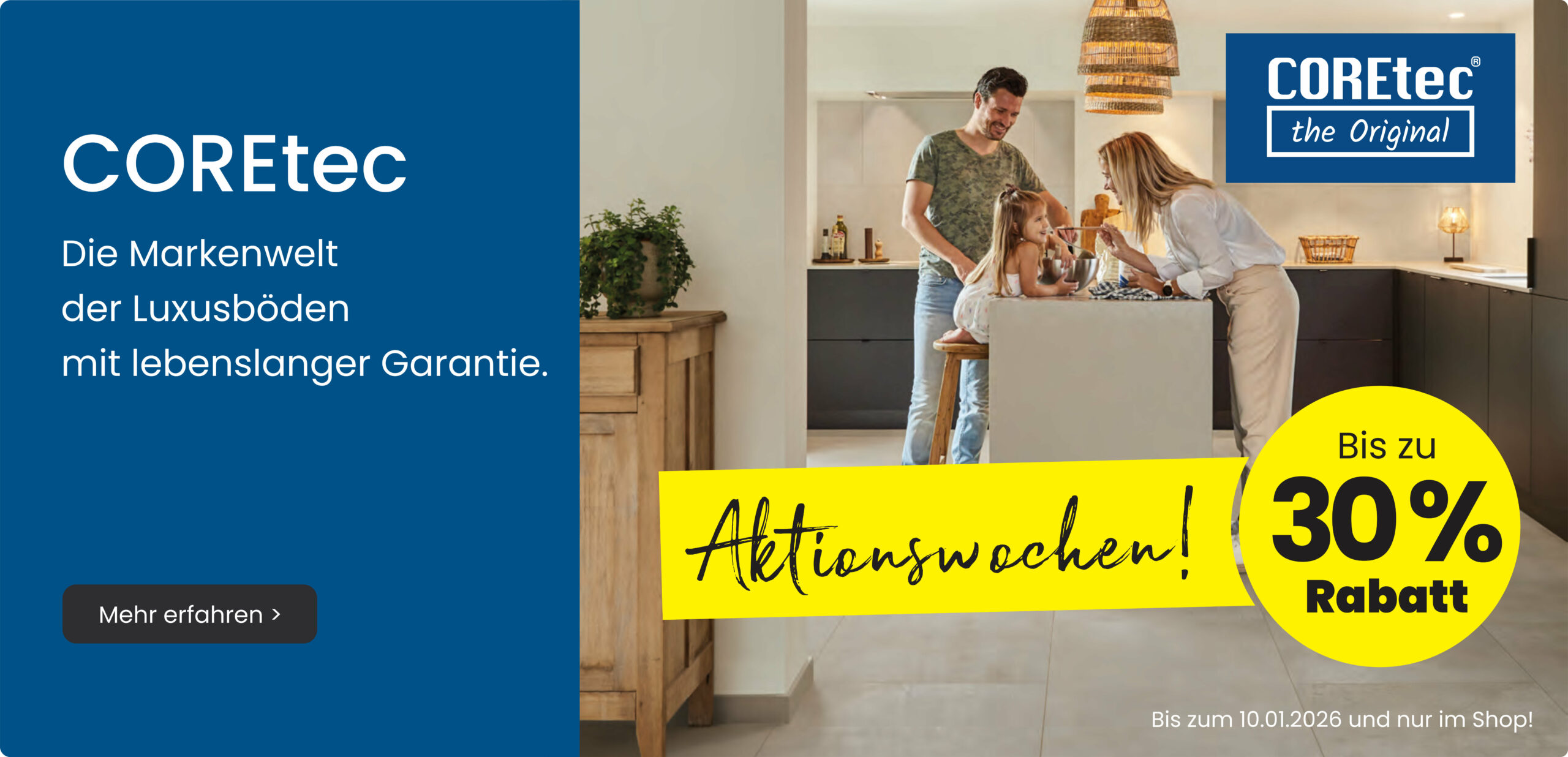 Slider SH - COREtec Aktionswochen bis zu 30% Rabatt