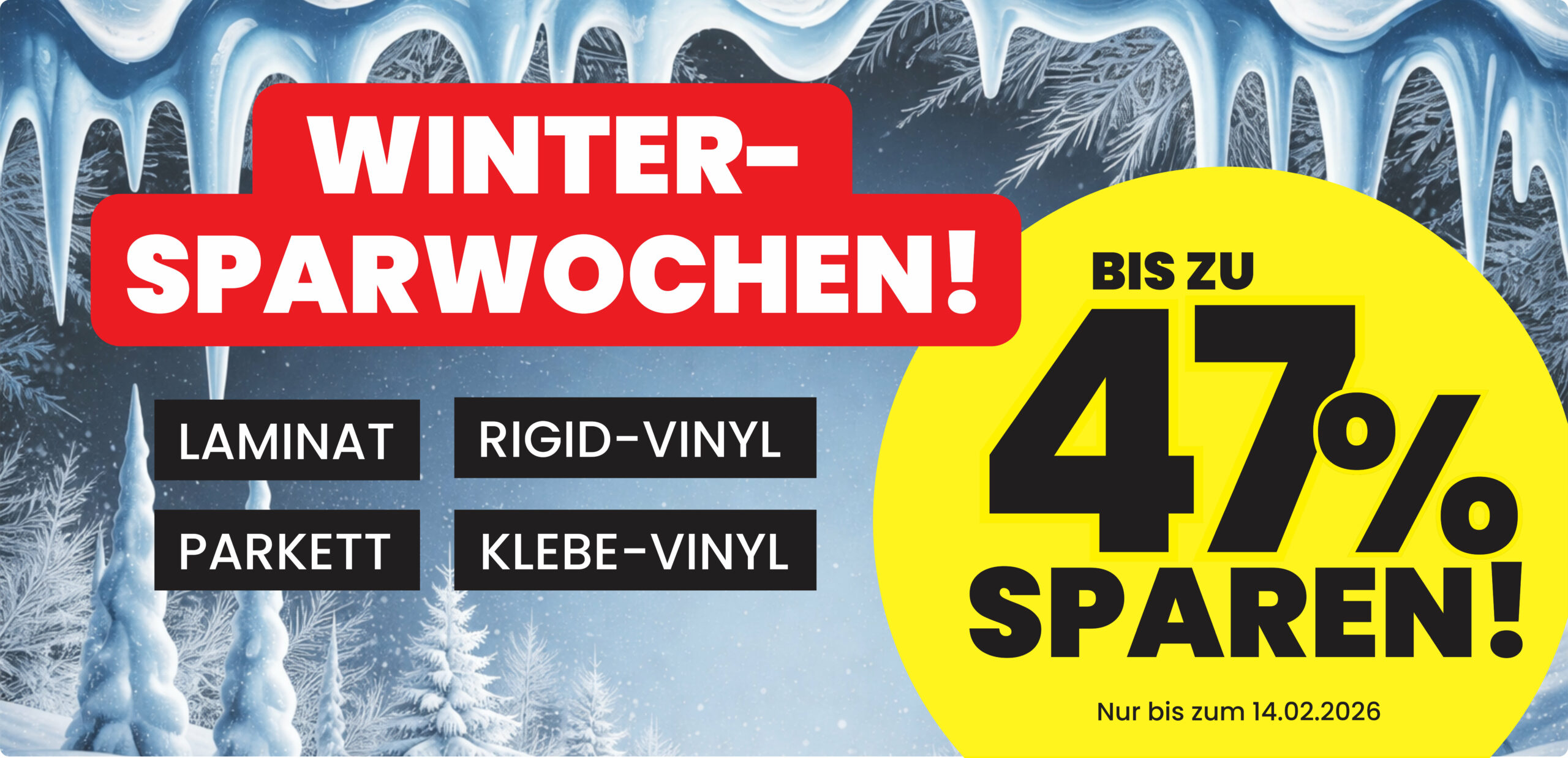 Slider - Winter-Sparwochen - bis zu 47% sparen